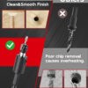 69ecddb67d63dfee0232981c5391e7362388a4600f8f22fc99d4f.jpg 9 PCS Countersink Drill Bits Set, 5PCS Two-Flute TCT Alloy Tapered Drill Bits and Adjustable Depth Stop Collar, Wood Countersink Bit with Wrench for 82 Degree Woodworking, Plywood and MDF DIY