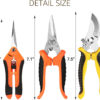 69ee27d72311d02b9b66f29f8deb5d19bc4c1e100fccc365d8bcd.jpg 3 Pack Garden Pruning Shears Stainless Steel Blades Handheld Pruners Set with Gardening Gloves