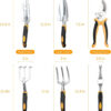 69ee2a01ec97274e0a1e7bb3083017cb8b878dc5b842817c4d7d5.jpg Garden Tools, 8 Piece Heavy Duty Gardening Tools Set with Non-Slip Rubber Grip, Stainless Steel Garden Tool, Gifts for Kids, Women, Husbands, and Parents