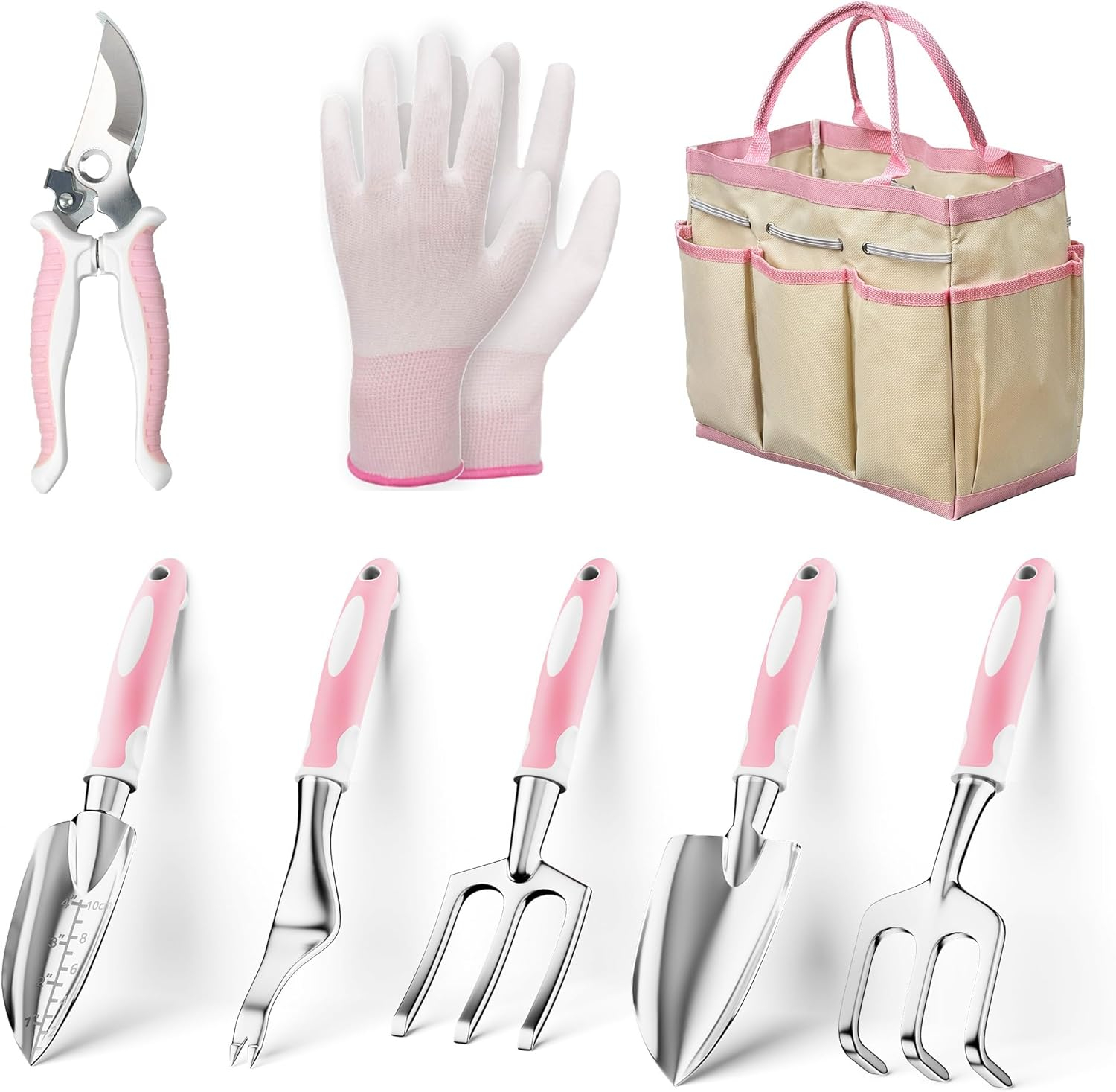69ee2a02e229fac6c8611f784c61e1be21fe3638faaef8b7f01ca.jpg Garden Tools, 8 Piece Heavy Duty Gardening Tools Set with Non-Slip Rubber Grip, Stainless Steel Garden Tool, Gifts for Kids, Women, Husbands, and Parents