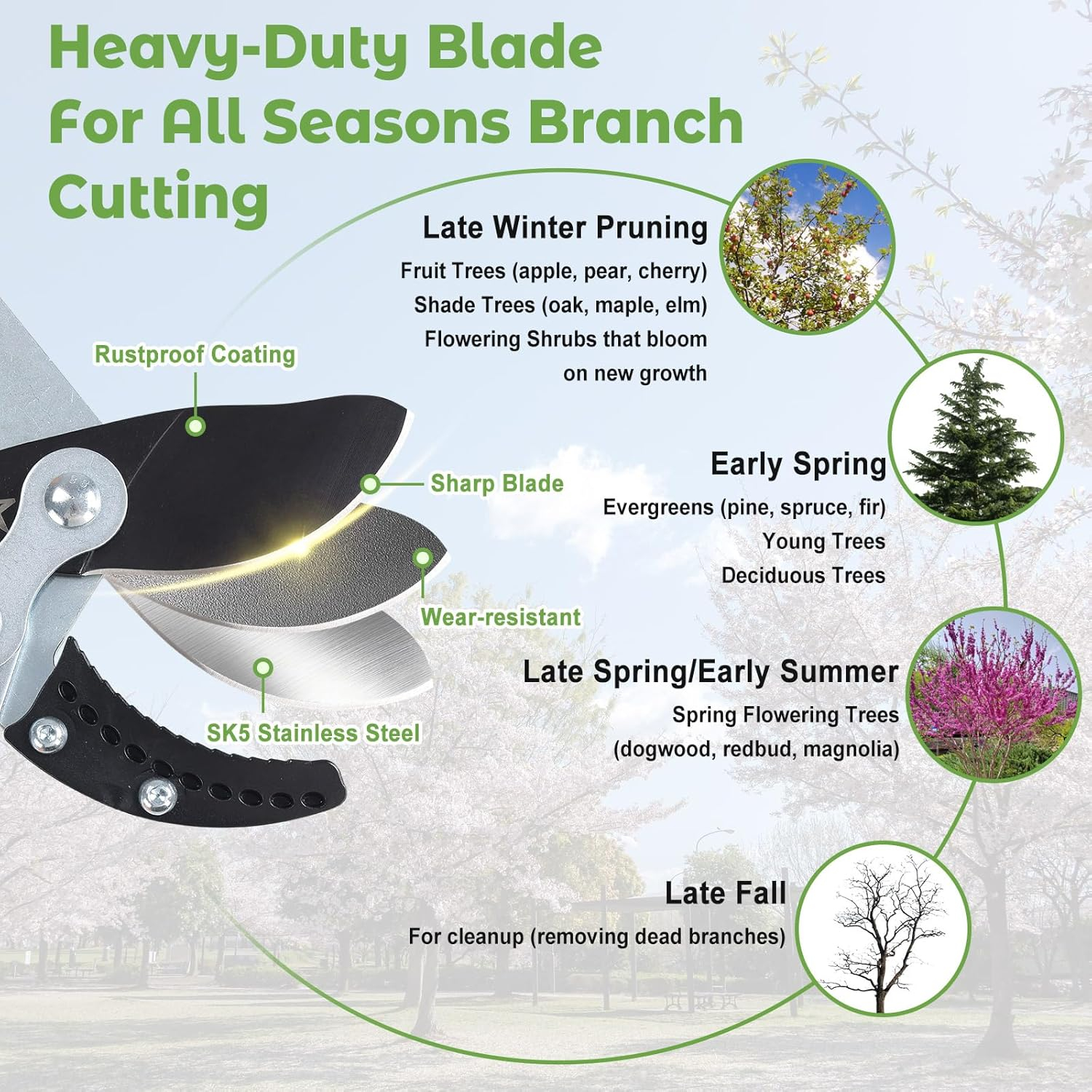 69ee2a3365cacf1bc405ee51a2bd3b5882ee18e995d05a3468cb6.jpg Extendable Loopers for Tree Trimming, 24-42'' Heavy Duty Thick Branches Cutter Lopping Shears with SK5 Steel Blade, Pruning Shear with 1.8” Cut Capacity, Loppers with Compound Action for Gardening